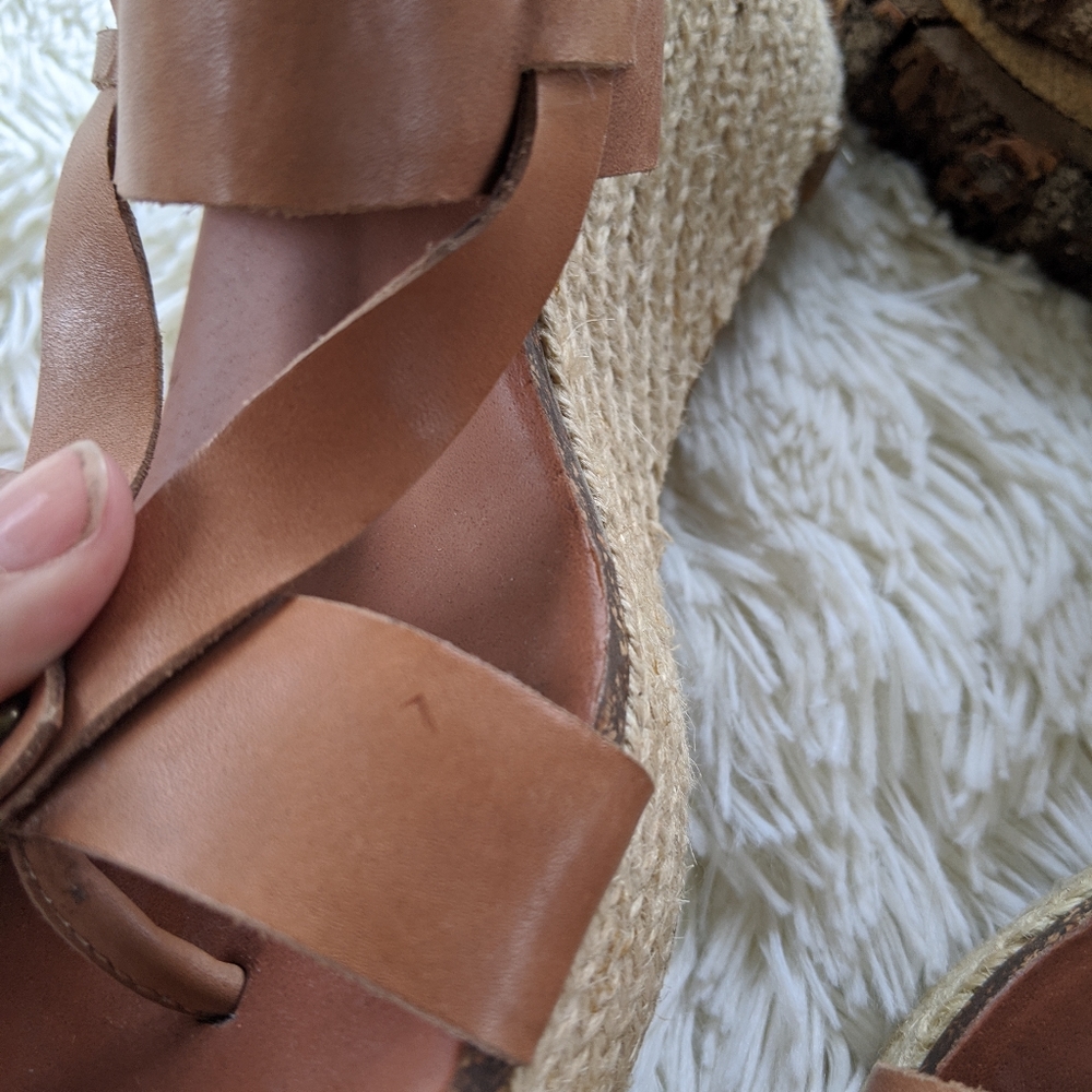 Lucky Brand Leather Espadrilles Sandal 8.5 - Picture 6 of 10